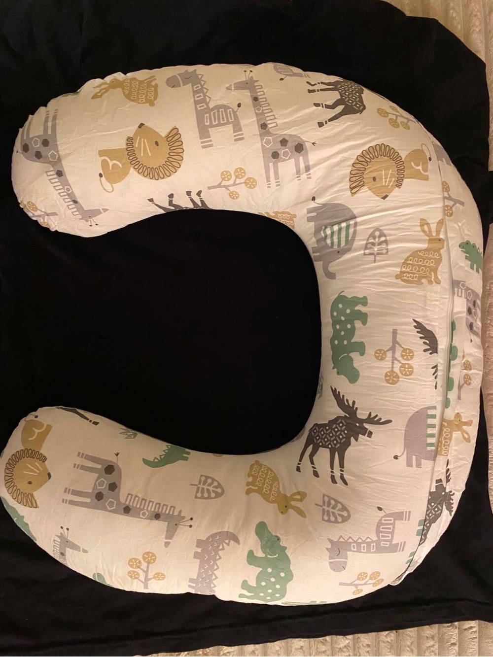 Neutral Safari Print Nursing Support Pillow
